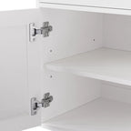 Storage Cabinet with 4 Solid Wood Gourd-Shaped Legs,Kitchen Pantry Cabinet with Adjustable Shelves,5 Tier Bookshelf with Drawer