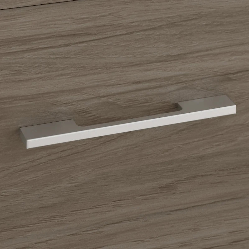 Silver/Taupe/Grey/Brown 2-Drawer Vertical File Cabinet, Single Workspace