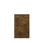 31.49 inches of white solid wood shoe cabinet, three-layer flip bucket shoe storage cabinet