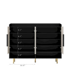 Sideboard,Shoe Cabinet with 4 Doors Large Modern Shoe Storage Organizer Cabinet with Adjustable Shelves