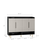 Sideboard,Shoe Cabinet with 4 Doors Large Modern Shoe Storage Organizer Cabinet with Adjustable Shelves