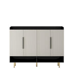 Sideboard,Shoe Cabinet with 4 Doors Large Modern Shoe Storage Organizer Cabinet with Adjustable Shelves