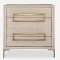 4 Drawer Wooden Accent Chest - 35 - Beige and Gold