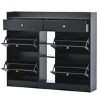 Multifunctional 2-Tier Shoe Storage Organizer with Drawers