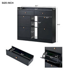 Multifunctional 2-Tier Shoe Storage Organizer with Drawers
