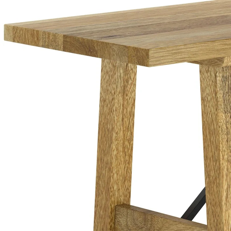 Natural Solid Mango Wood Bench, 1-Seat, 47" Wide