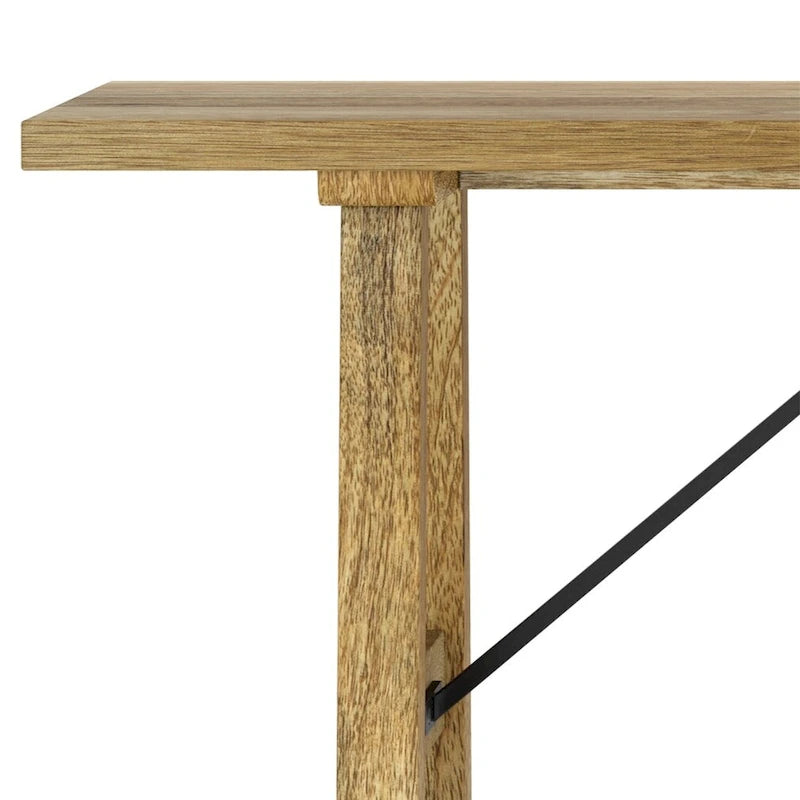 Natural Solid Mango Wood Bench, 1-Seat, 47" Wide