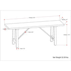 Natural Solid Mango Wood Bench, 1-Seat, 47" Wide