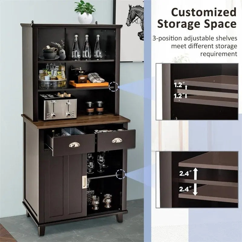 Kitchen Pantry Storage Cabinet - 19D x 30W x 67H