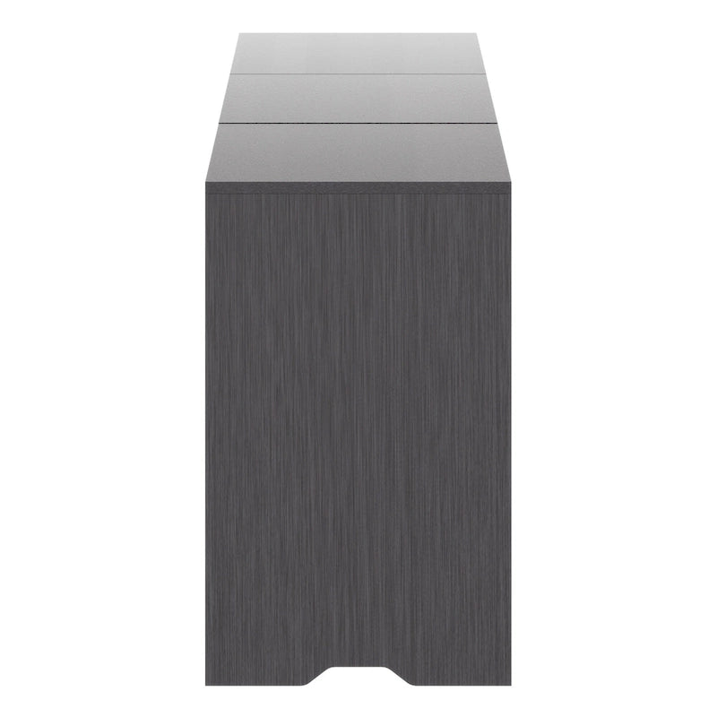 Grey Lacquer 3-Piece Storage Cabinet Set