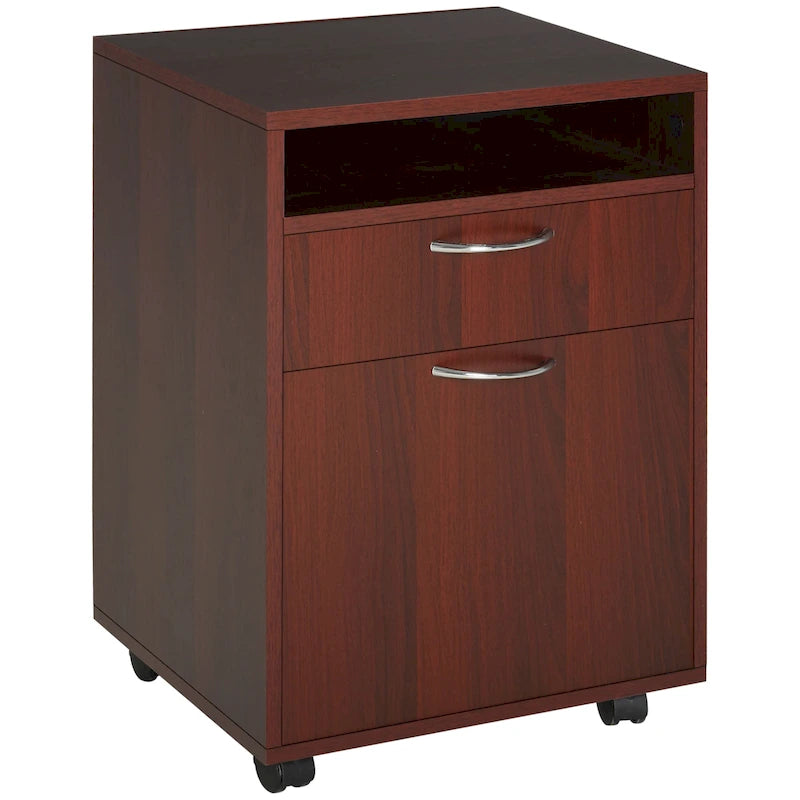 Mobile Storage Cabinet Organizer with Drawer and Cabinet, Printer Stand with Castors