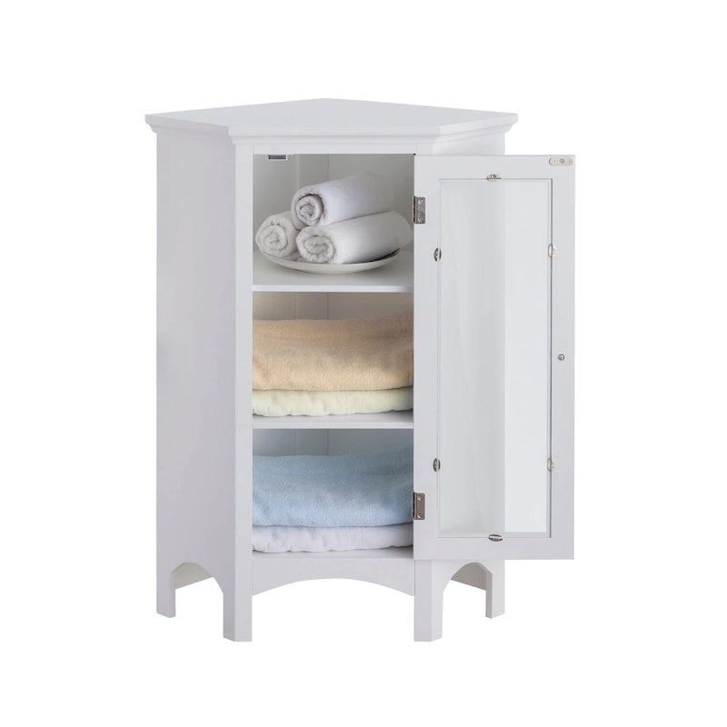 Freestanding Corner Floor Accent Cabinet - 17L x 24.75W x 32H
