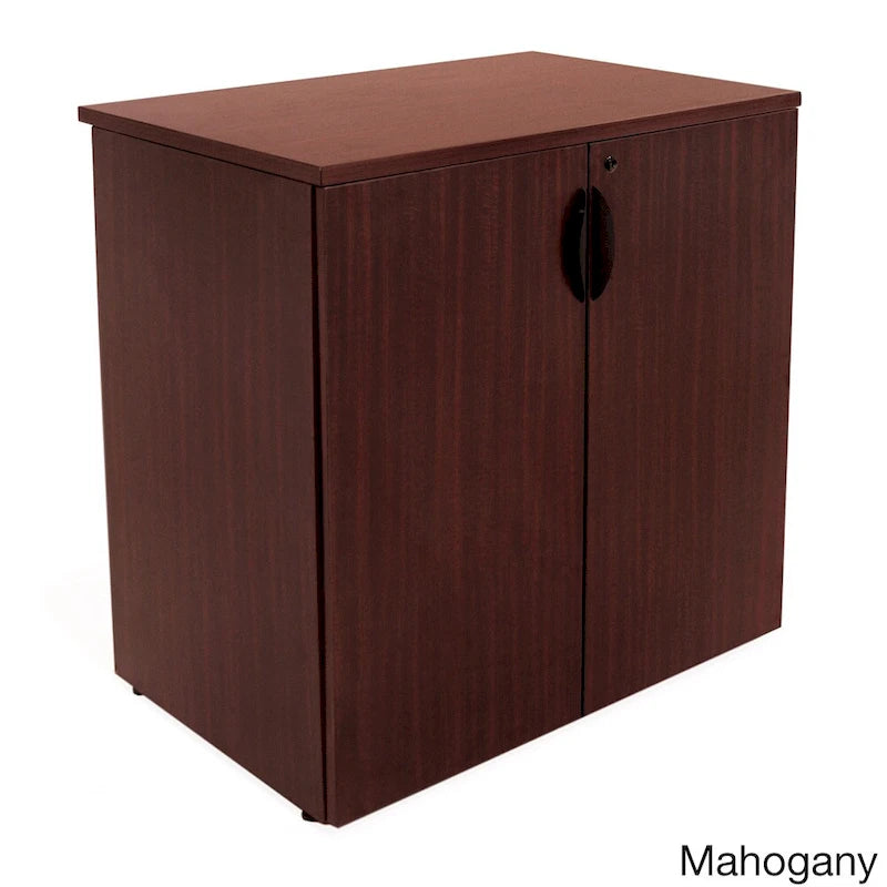 Cherry / Red Wood Grain Storage Cabinet with Lock – 2-Shelf, 1-Person Use