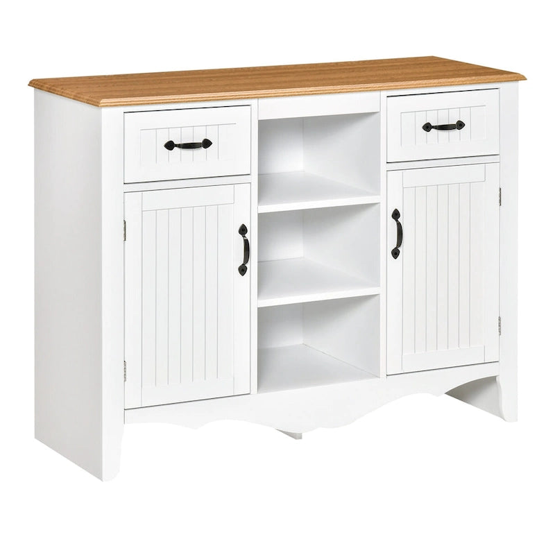 Accent Sideboard Storage Cabinet, Serving Buffet with Drawers and Adjustable Shelves for Dining Room, Living Room