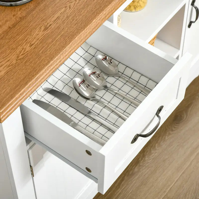 Accent Sideboard Storage Cabinet, Serving Buffet with Drawers and Adjustable Shelves for Dining Room, Living Room