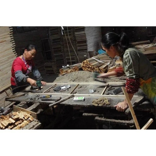 Natural Fiber Wheeled 4-drawer Chest of Drawers - 17.25W x 12.50D x 38.25H