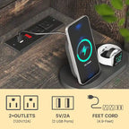 Kitchen Storage Cabinet Pantry Cupboard with Charging Station and 3 Drawers