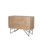 Darwin Light Brown Wooden 2 Door w/ 2 Shelves Accent Cabinet - 44.0L x 17.5W x 30.0H