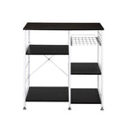 Kitchen Bakers Rack Utility Storage Shelf Microwave Stand 3-Tier Table For Spice Rack Organizer Workstation, Dark Brown