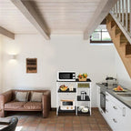 Kitchen Bakers Rack Utility Storage Shelf Microwave Stand 3-Tier Table For Spice Rack Organizer Workstation, Dark Brown