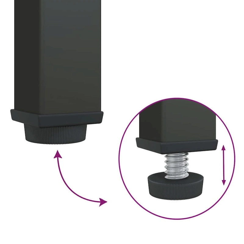 Black Highboard with Fluted Glass & Steel Frame, 33.5"×15.7"×70.9"