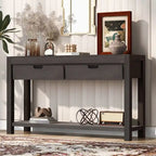 55.1W Console Table with 2 Drawers and 1 Shelf - N/A