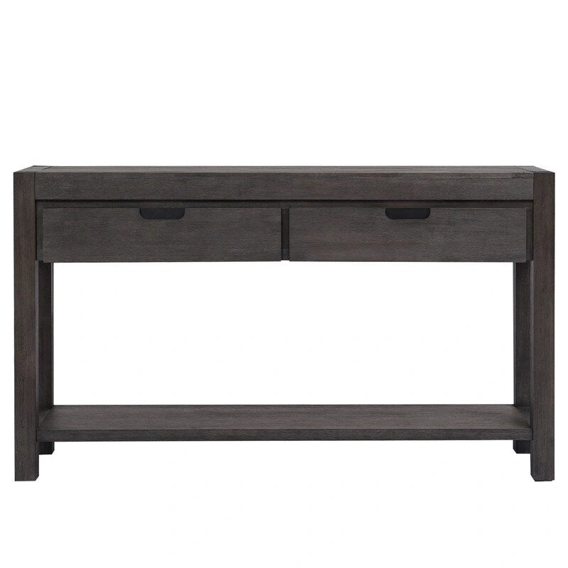 55.1W Console Table with 2 Drawers and 1 Shelf - N/A