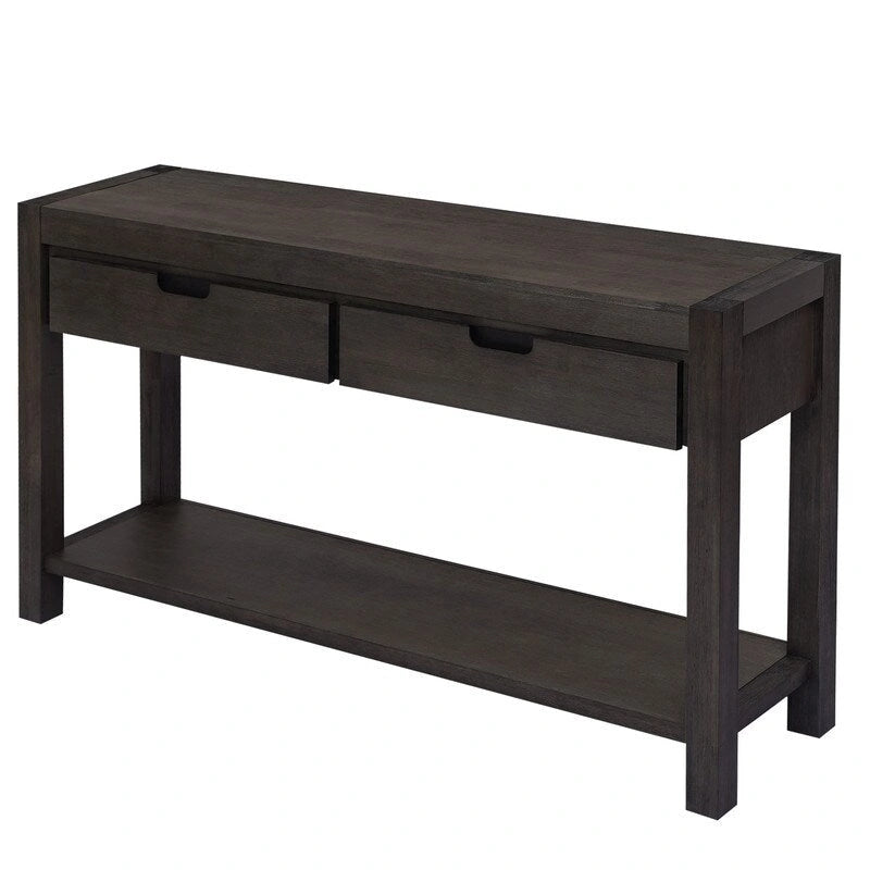 55.1W Console Table with 2 Drawers and 1 Shelf - N/A