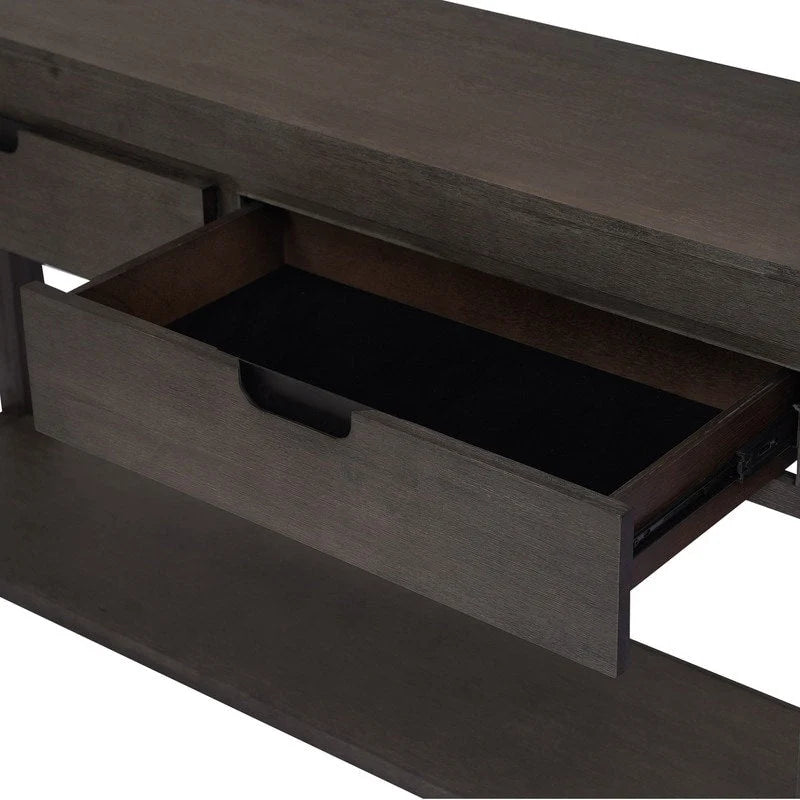 55.1W Console Table with 2 Drawers and 1 Shelf - N/A