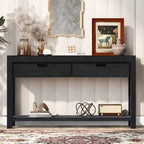 55.1W Console Table with 2 Drawers and 1 Shelf - N/A