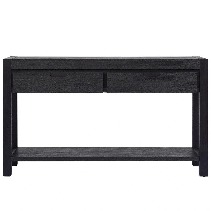 55.1W Console Table with 2 Drawers and 1 Shelf - N/A