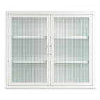 Modern Glass Door Wall Cabinet With Detachable Shelves