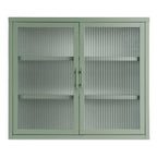 Modern Glass Door Wall Cabinet With Detachable Shelves