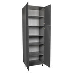 30 x 84 Utility Cabinet-Four Door-Grey - 30 x 84 x 23 3/8
