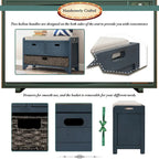 Storage Bench with Removable Basket and 2 Drawers, Fully Assembled Shoe Bench with Removable Cushion (White Washed)