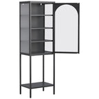 Metal Glass Door 5-Tier Cabinet