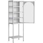 Metal Glass Door 5-Tier Cabinet