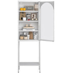 Metal Glass Door 5-Tier Cabinet