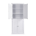 Freestanding Tall Kitchen Pantry,Storage Cabinet Organizer with 4 Doors and Adjustable Shelves