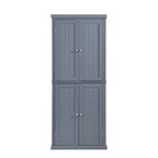 Freestanding Tall Kitchen Pantry,Storage Cabinet Organizer with 4 Doors and Adjustable Shelves