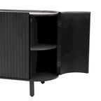 Curved Design Light Luxury Sideboard with Adjustable Shelves,Suitable for Living Room,Study and Entrance