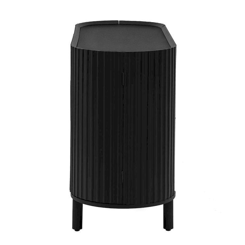 Curved Design Light Luxury Sideboard with Adjustable Shelves,Suitable for Living Room,Study and Entrance