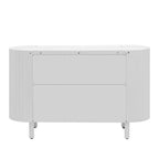 Curved Design Light Luxury Sideboard with Adjustable Shelves,Suitable for Living Room,Study and Entrance