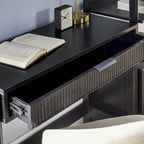 3-Piece Set Writing Desk with 2 Narrow Bookcases