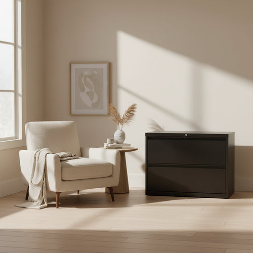 Hirsh 36W 2 Drawer Metal Lateral File Cabinet for Home/Office with Premium Matte Texture Finish