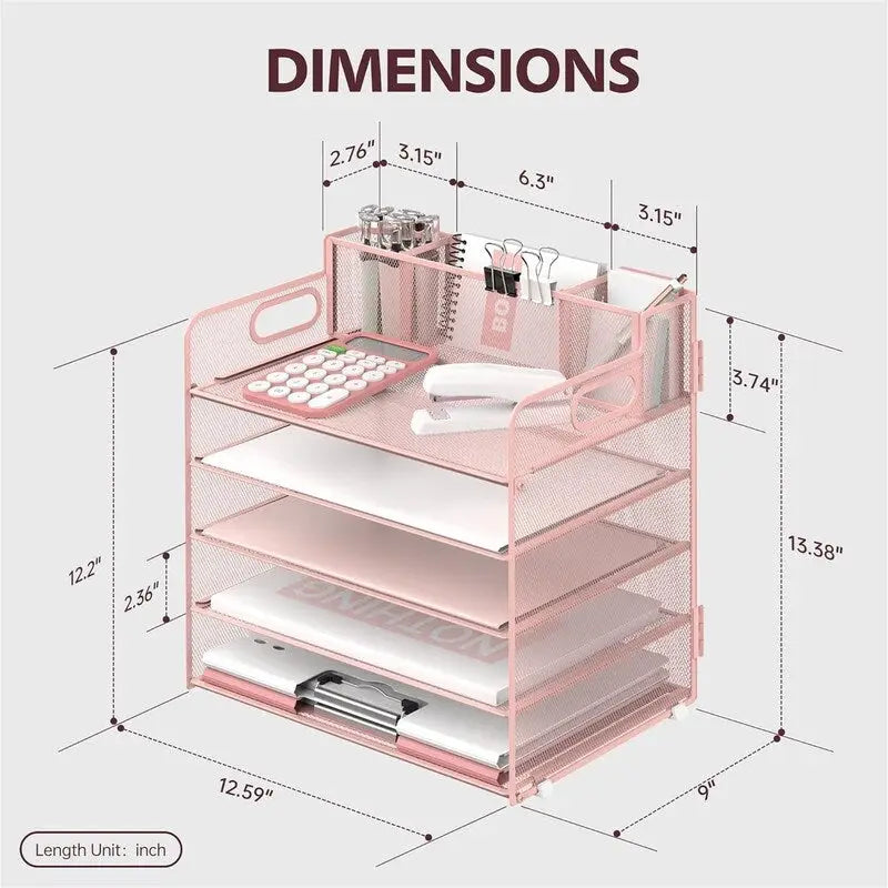 5 Tier Desk Organizer - 13L x 9.25W x 13.38H