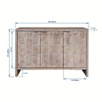 Accent Cabinet Farmhouse Style 3 Door Wooden Cabinet Sideboard Buffet