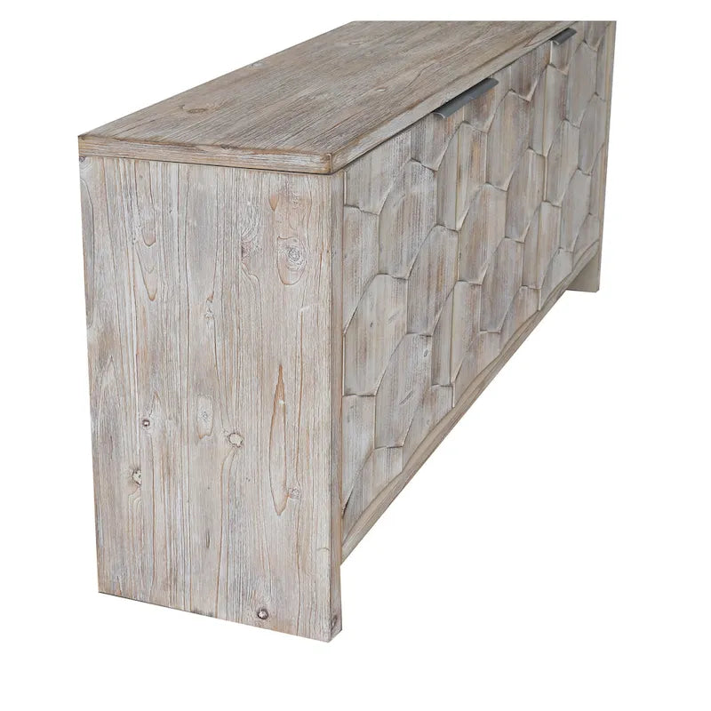 Farmhouse Style 3 Door Wooden Cabinet