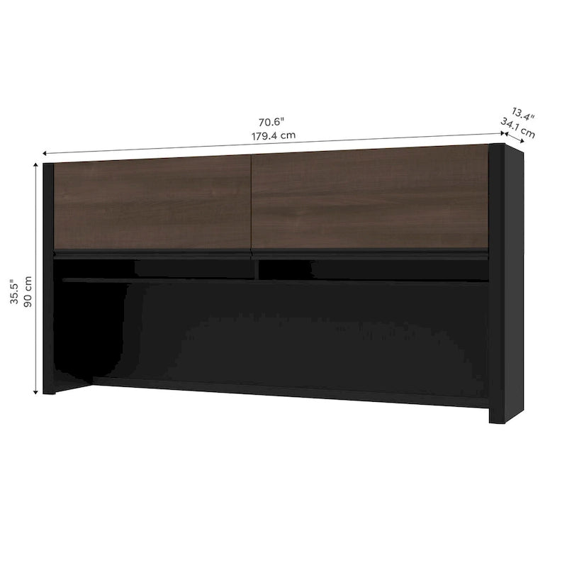 Antigua & Black / Slate & Sandstone 71W Desk Hutch – 2-Person Assembly