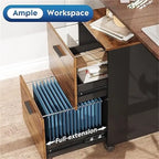 2 Drawer File Cabinet - 15.6D x 16.2W x 26.4H